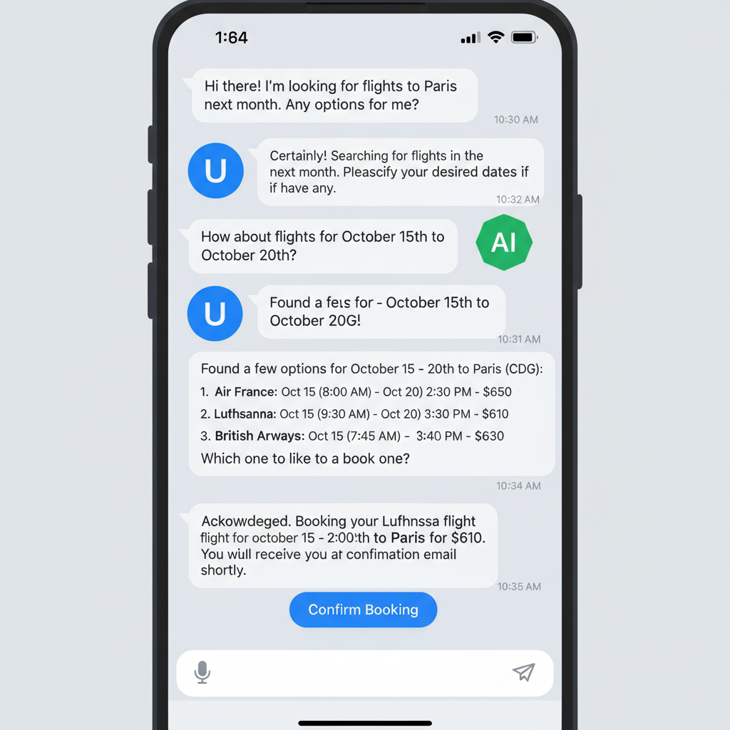 AI Travel Booking Chatbot screenshot 1
